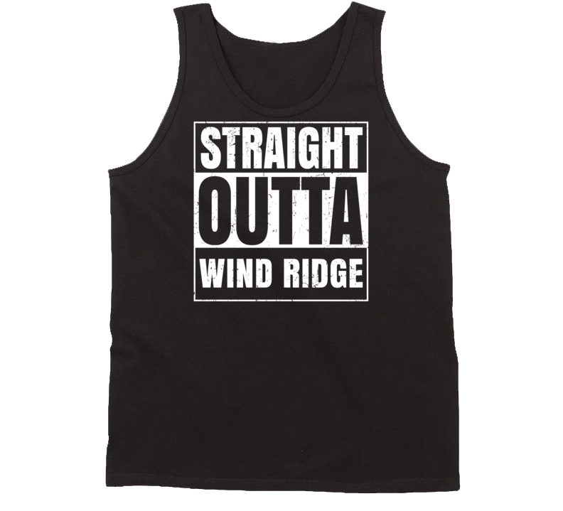 Straight Outta Wind Ridge Pennsylvania Parody Grunge City Tanktop Straight Outta Wind Ridge Pennsylvania Parody Grunge City Tanktop