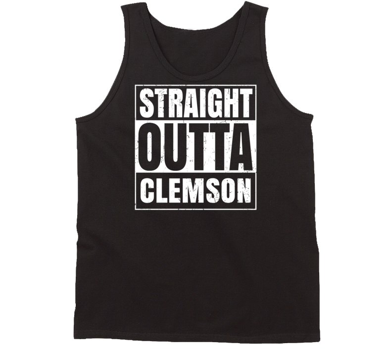 Straight Outta Clemson South Carolina Parody Grunge City Tanktop