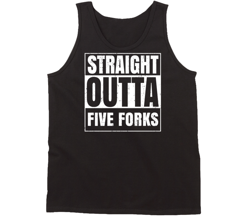 Straight Outta Five Forks South Carolina Parody Grunge City Tanktop