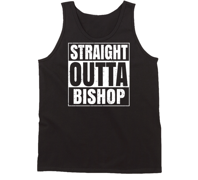 Straight Outta Bishop Texas Parody Grunge City Tanktop