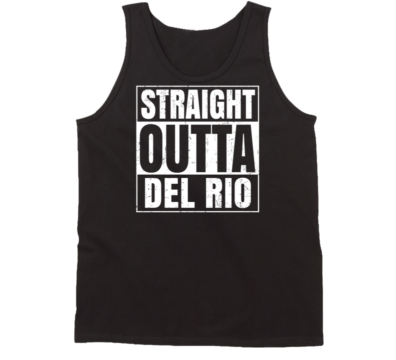 Straight Outta Del Rio Texas Parody Grunge City Tanktop