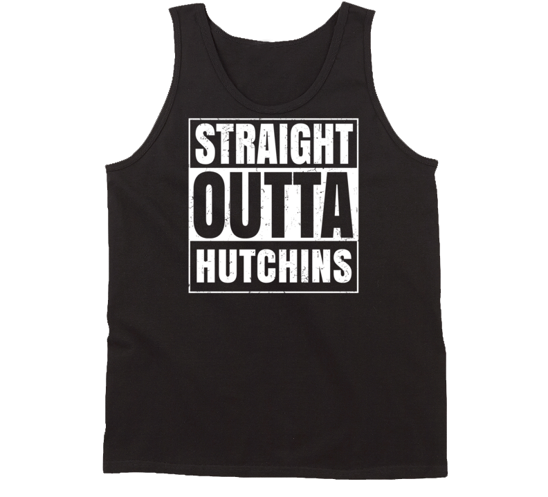 Straight Outta Hutchins Texas Parody Grunge City Tanktop