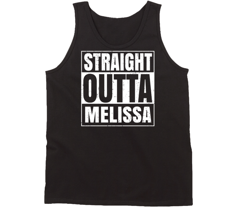 Straight Outta Melissa Texas Parody Grunge City Tanktop