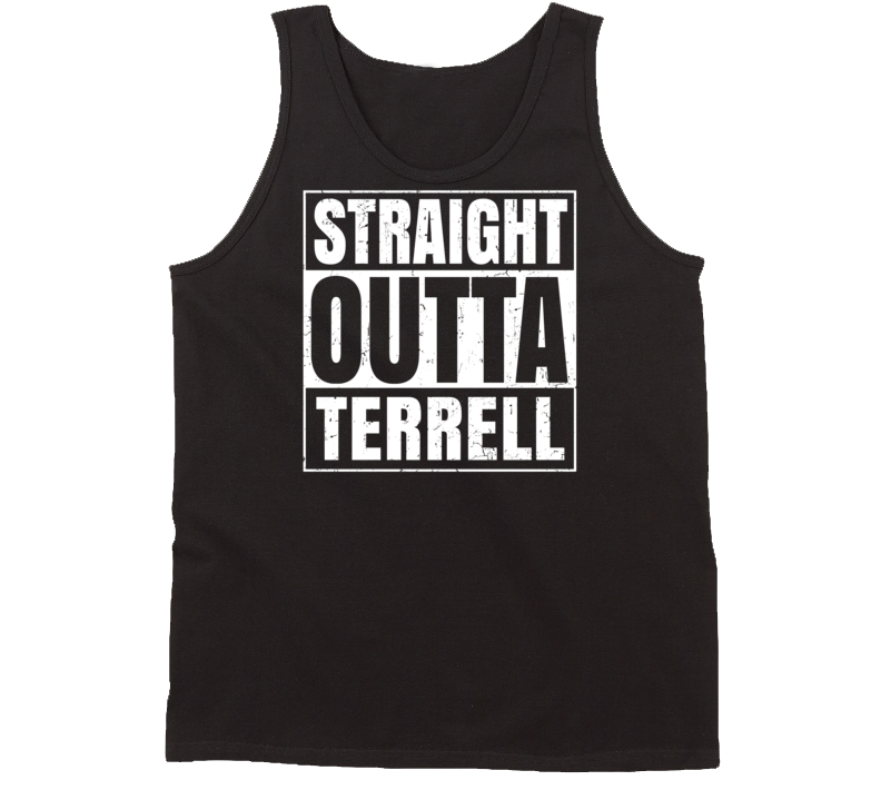 Straight Outta Terrell Texas Parody Grunge City Tanktop Straight Outta Terrell Texas Parody Grunge City Tanktop