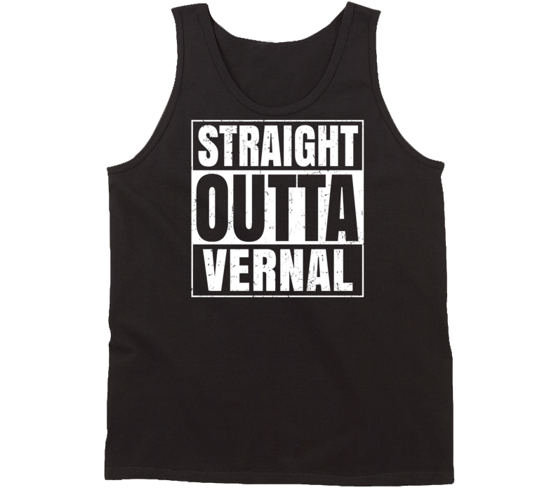 Straight Outta Vernal Utah Parody Grunge City Tanktop