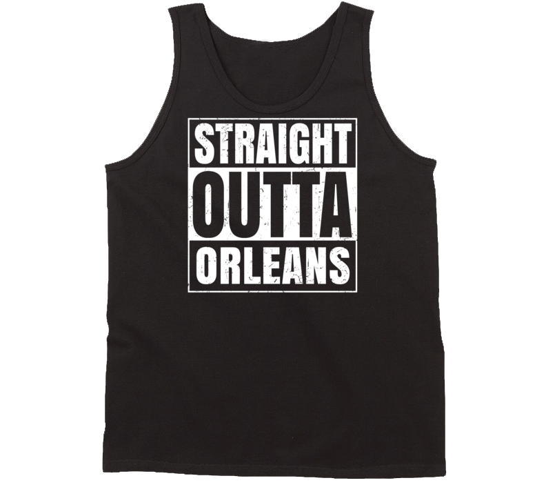 Straight Outta Orleans Vermont Parody Grunge City Tanktop