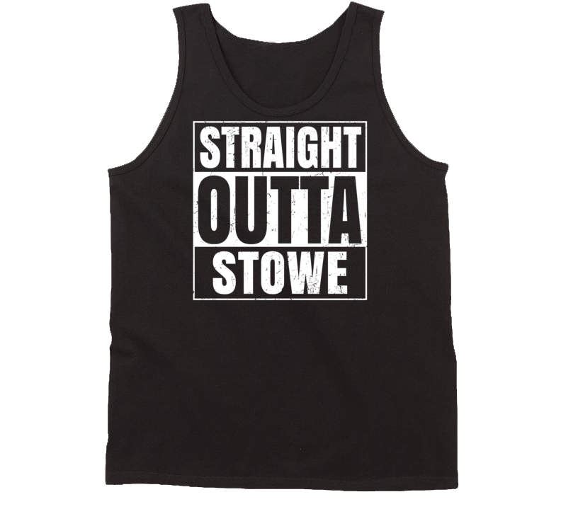 Straight Outta Stowe Vermont Parody Grunge City Tanktop Straight Outta Stowe Vermont Parody Grunge City Tanktop