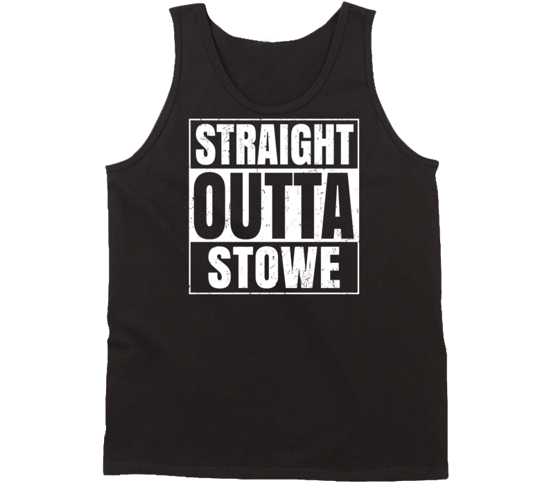 Straight Outta Stowe Vermont Parody Grunge City Tanktop