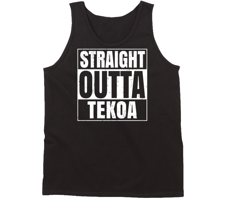 Straight Outta Tekoa Washington Parody Grunge City Tanktop Straight Outta Tekoa Washington Parody Grunge City Tanktop