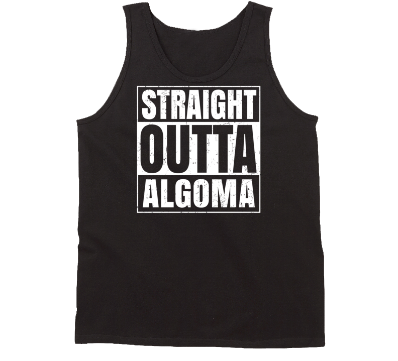 Straight Outta Algoma Wisconsin Parody Grunge City Tanktop Straight Outta Algoma Wisconsin Parody Grunge City Tanktop
