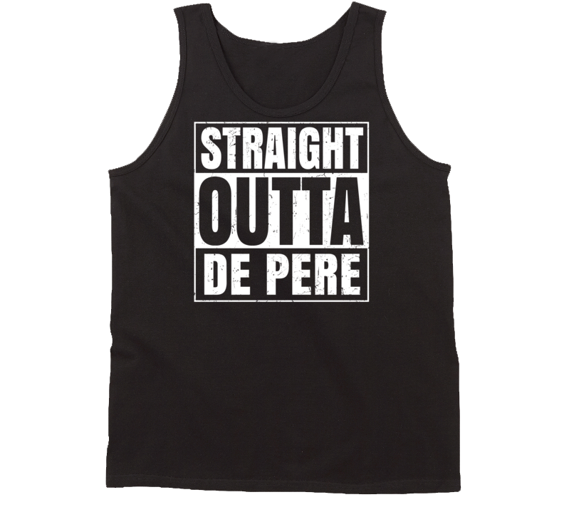 Straight Outta De Pere Wisconsin Parody Grunge City Tanktop