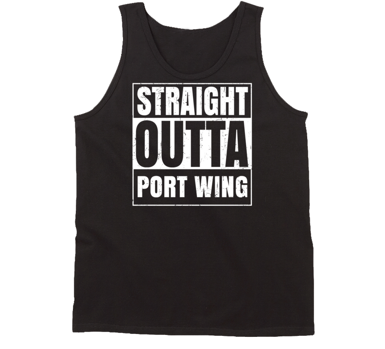 Straight Outta Port Wing Wisconsin Parody Grunge City Tanktop Straight Outta Port Wing Wisconsin Parody Grunge City Tanktop