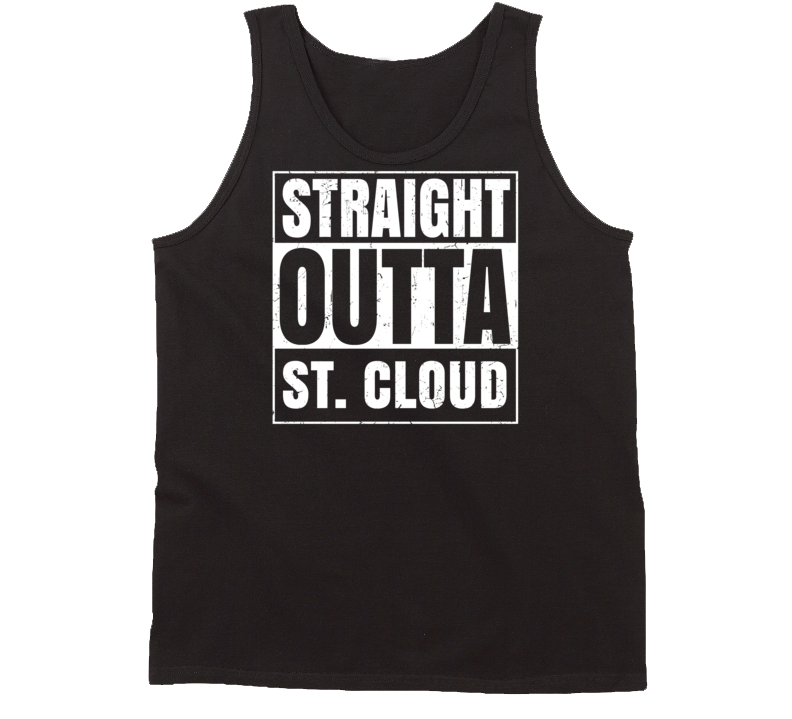 Straight Outta St. Cloud Wisconsin Parody Grunge City Tanktop