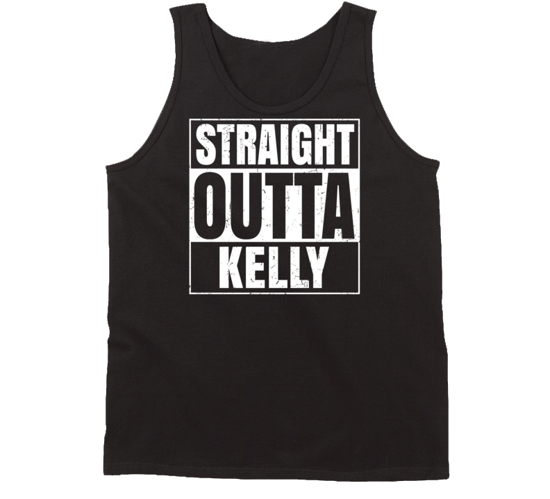 Straight Outta Kelly Wyoming Parody Grunge City Tanktop