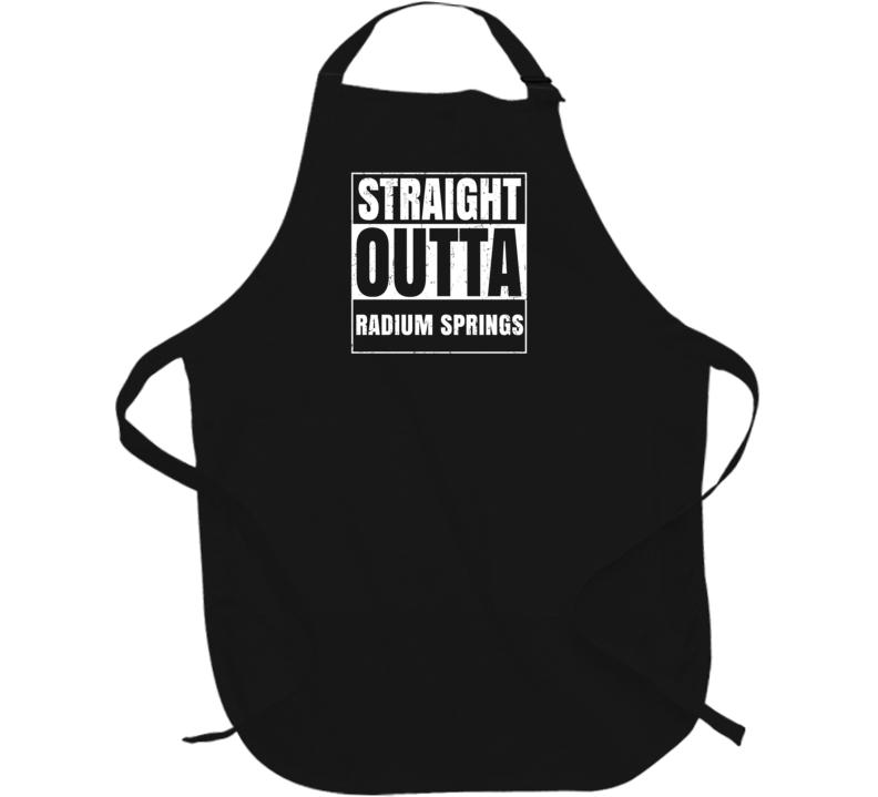 Straight Outta Radium Springs New Mexico Parody Grunge City Father's Day Apron