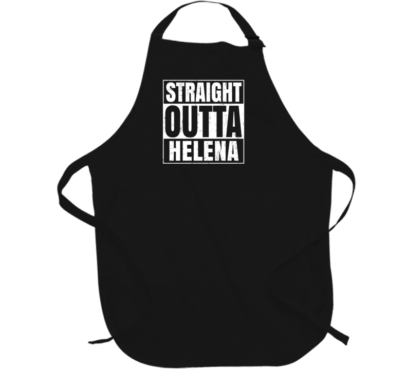 Straight Outta Helena Alabama Parody Grunge City Father's Day Apron