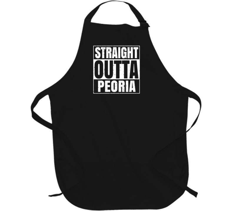 Straight Outta Peoria Arizona Parody Grunge City Father's Day Apron