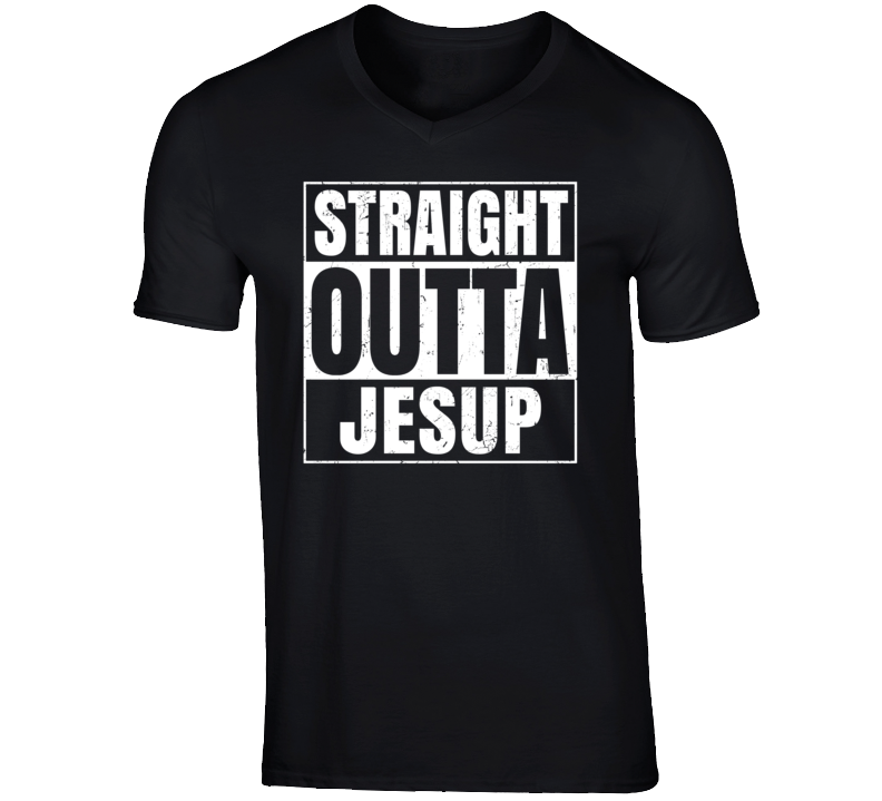 Straight Outta Jesup Iowa Parody Grunge City Father's Day Vneck T Shir Straight Outta Jesup Iowa Parody Grunge City Father's Day Vneck T Shir