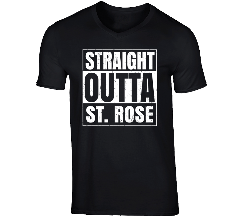 Straight Outta St Rose Louisiana Parody Grunge City Father's Day Vneck