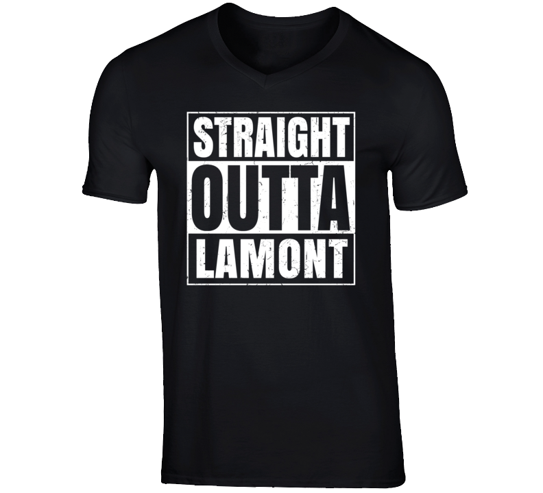 Straight Outta Lamont Washington Parody Grunge City Father's Day Vneck T Shirt