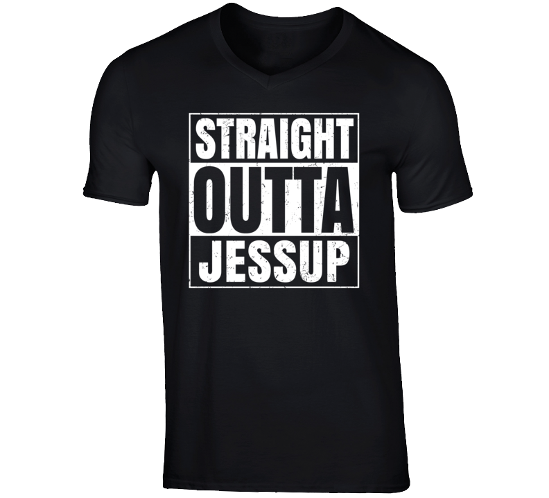 Straight Outta Jessup Maryland Parody Grunge City Father's Day Vneck T Shirt