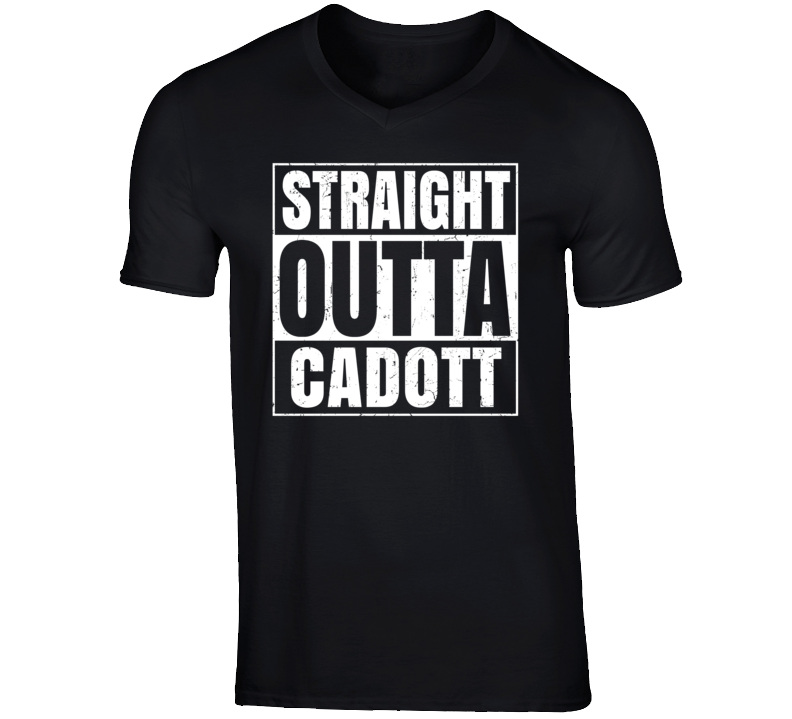 Straight Outta Cadott Wisconsin Parody Grunge City Father's Day Vneck Straight Outta Cadott Wisconsin Parody Grunge City Father's Day Vneck