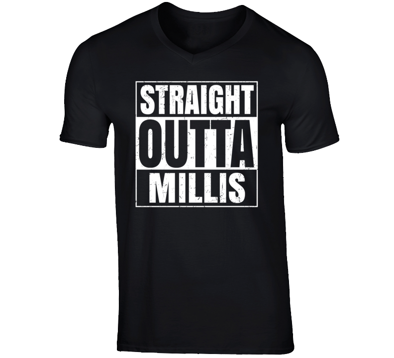 Straight Outta Millis Massachusetts Parody Grunge City Father's Day Vn Straight Outta Millis Massachusetts Parody Grunge City Father's Day Vn