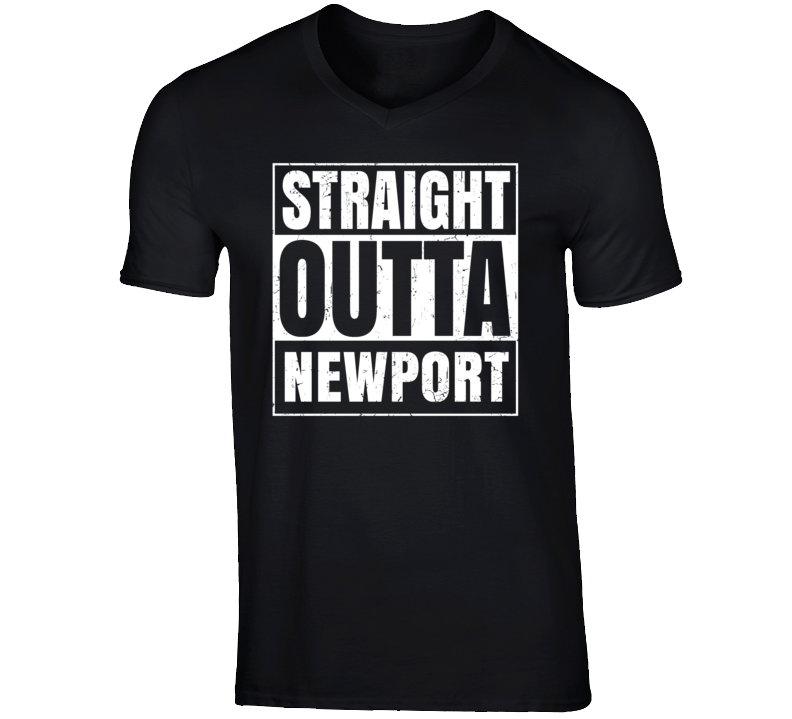 Straight Outta Newport Michigan Parody Grunge City Father's Day Vneck Straight Outta Newport Michigan Parody Grunge City Father's Day Vneck