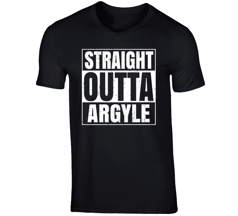 Straight Outta Argyle Minnesota Parody Grunge City Father's Day Vneck Straight Outta Argyle Minnesota Parody Grunge City Father's Day Vneck