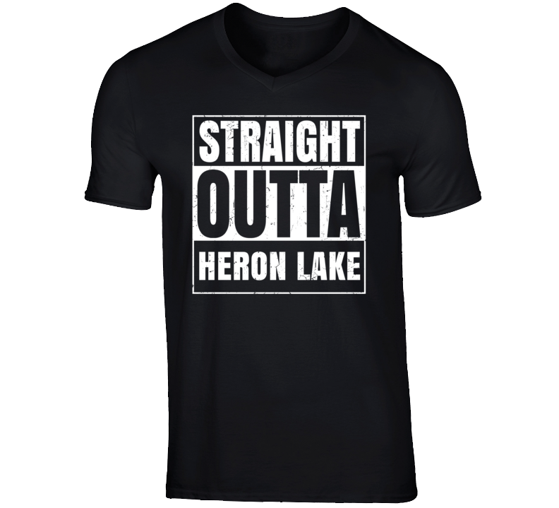 Straight Outta Heron Lake Minnesota Parody Grunge City Father's Day Vn Straight Outta Heron Lake Minnesota Parody Grunge City Father's Day Vn