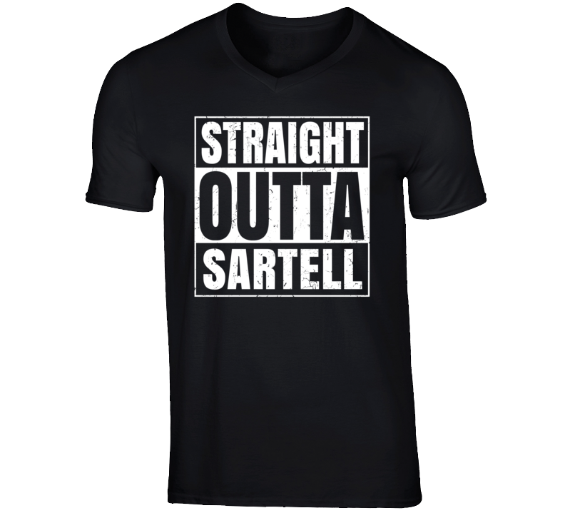 Straight Outta Sartell Minnesota Parody Grunge City Father's Day Vneck Straight Outta Sartell Minnesota Parody Grunge City Father's Day Vneck