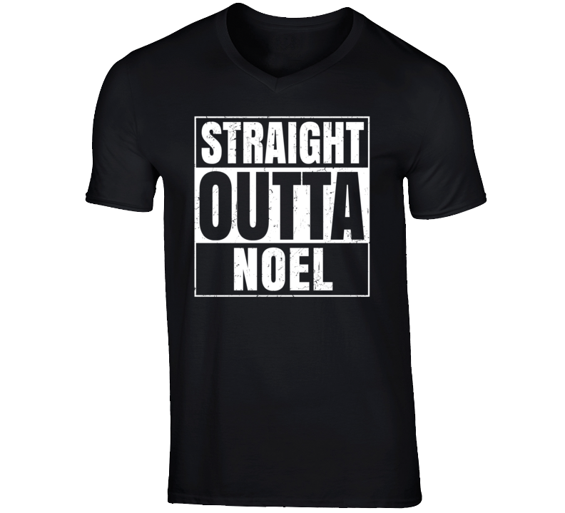 Straight Outta Noel Missouri Parody Grunge City Father's Day Vneck T S