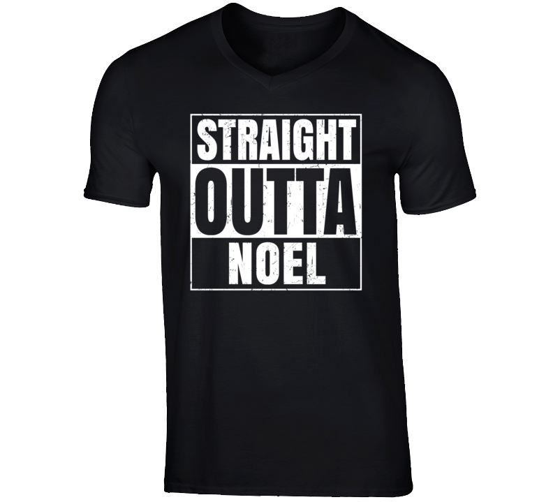 Straight Outta Noel Missouri Parody Grunge City Father's Day Vneck T Shirt