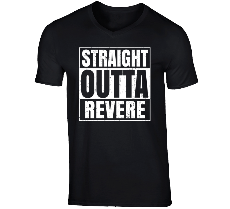 Straight Outta Revere Missouri Parody Grunge City Father's Day Vneck T Straight Outta Revere Missouri Parody Grunge City Father's Day Vneck T