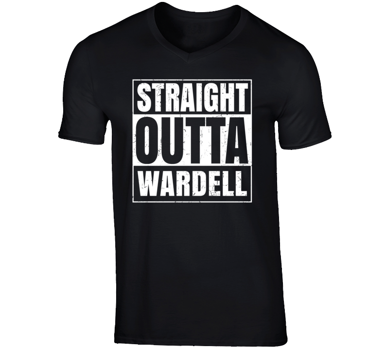 Straight Outta Wardell Missouri Parody Grunge City Father's Day Vneck Straight Outta Wardell Missouri Parody Grunge City Father's Day Vneck