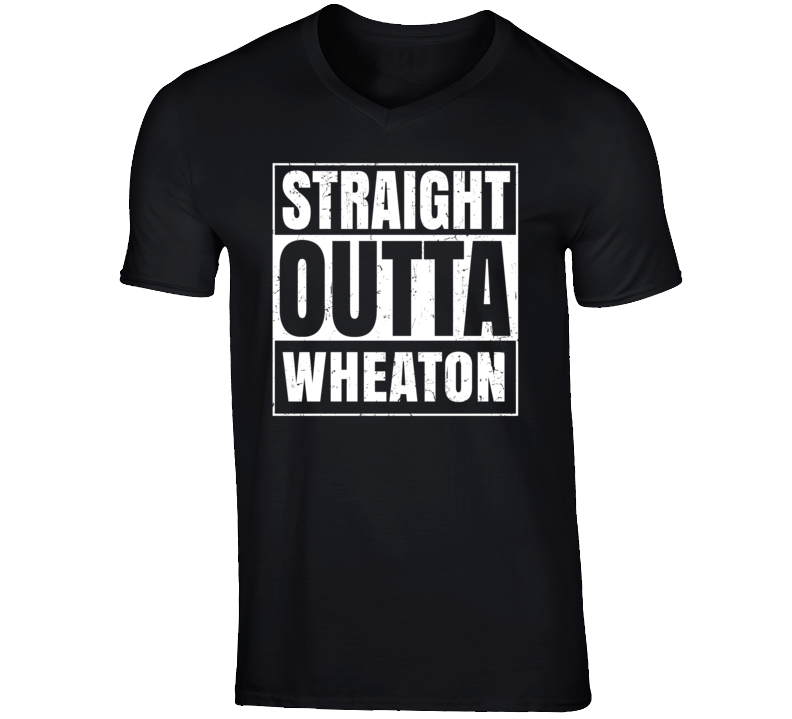 Straight Outta Wheaton Missouri Parody Grunge City Father's Day Vneck Straight Outta Wheaton Missouri Parody Grunge City Father's Day Vneck