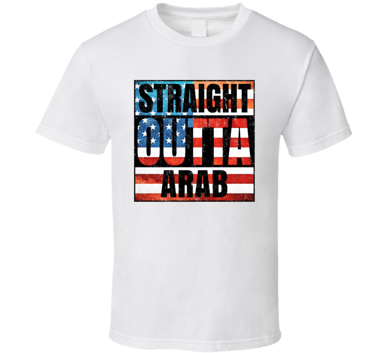 Straight Outta Arab Alabama USA American City Patriotic Flag T Shirt