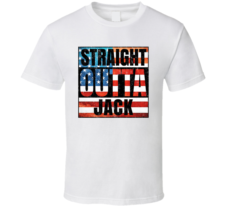 Straight Outta Jack Alabama USA American City Patriotic Flag T Shirt