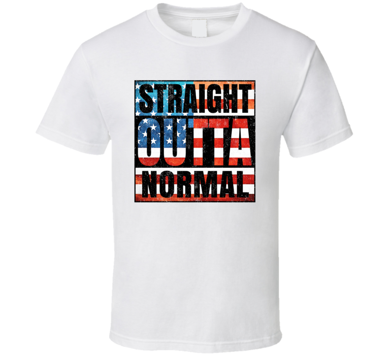 Straight Outta Normal Alabama USA American City Patriotic Flag T Shirt