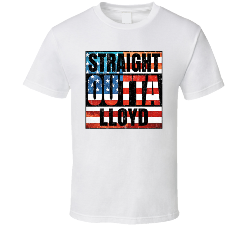 Straight Outta Lloyd Kentucky USA American City Patriotic Flag T Shirt