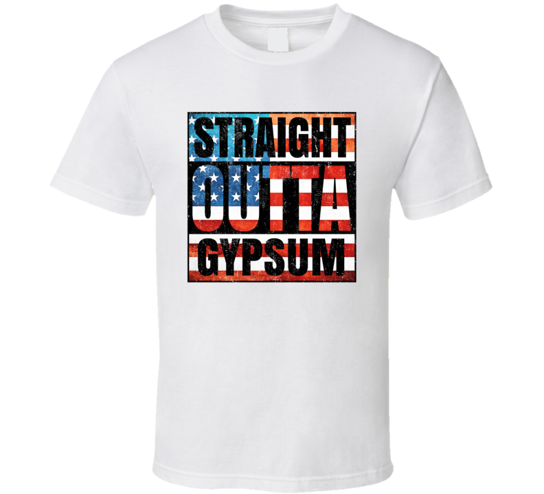 Straight Outta Gypsum Colorado USA American City Patriotic Flag T Shirt