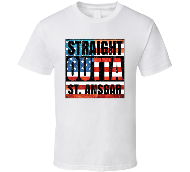Straight Outta St Ansgar Iowa USA American City Patriotic Flag T Shirt Straight Outta St Ansgar Iowa USA American City Patriotic Flag T Shirt