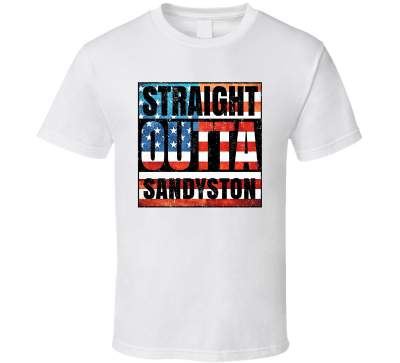 Straight Outta Sandyston New Jersey USA American City Patriotic Flag T Straight Outta Sandyston New Jersey USA American City Patriotic Flag T