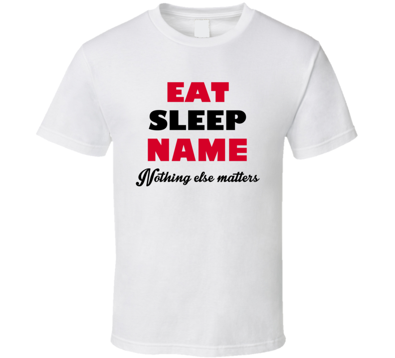 Eat Sleep Name USA T Shirt