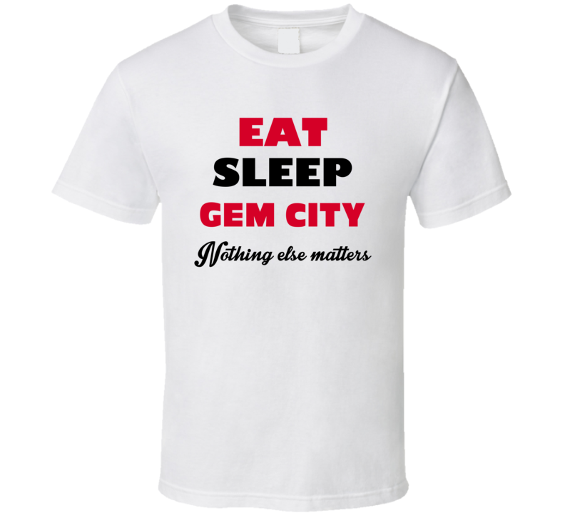 Eat Sleep Gem City Quincy USA T Shirt