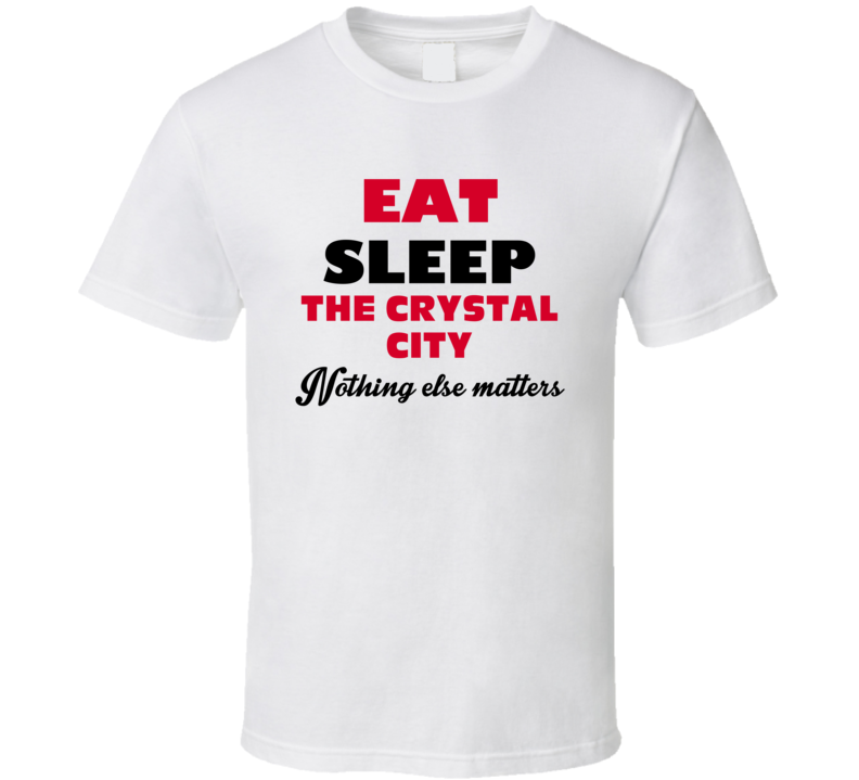 Eat Sleep The Crystal City Corning USA T Shirt