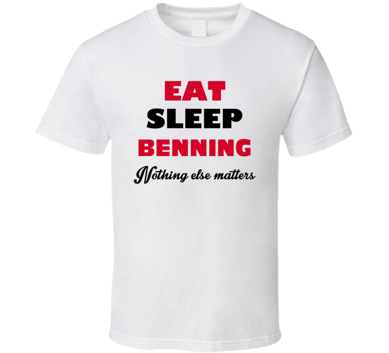 Eat Sleep Benning USA T Shirt