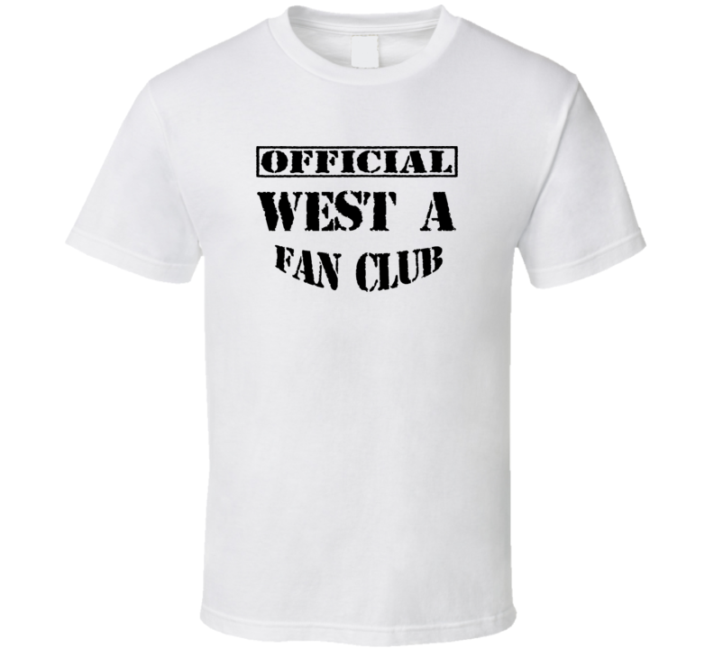 West A USA Fan Club T Shirt West A USA Fan Club T Shirt