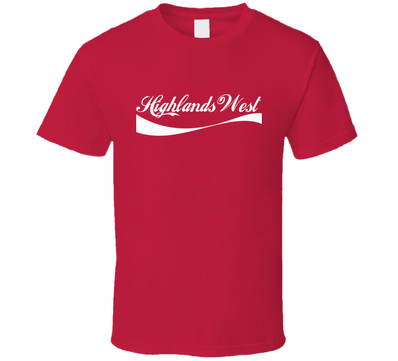 Highlands West USA Cola Parody T Shirt