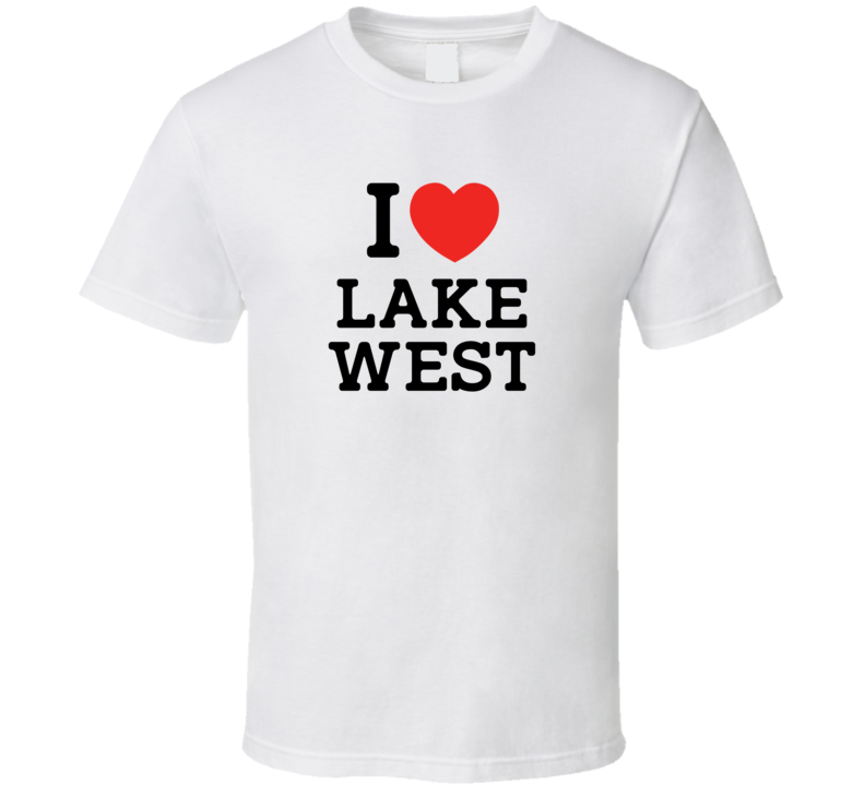 I Love Lake West USA T Shirt